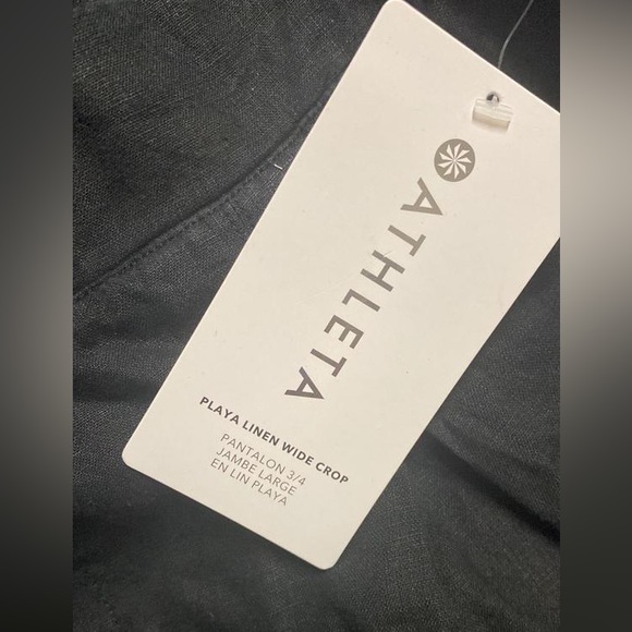 ATHLETA PLAYA LINEN WIDE LEG CROP PANT // Black 🎉 Host Pick 🎉 - Picture 13 of 16